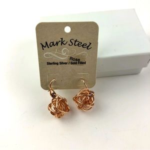 Handcrafted Rose Sterling Silver Earring’s